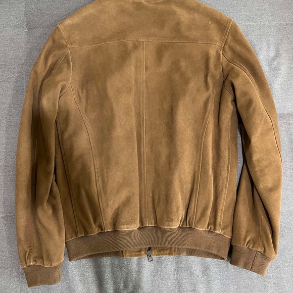 Etro Suede Goatskin Bomber Brown Jacket M size NEW without tags - Picture 4 of 7